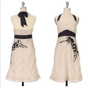 🆕 ANTHROPOLOGIE Embroidered Tan/BLK Floral 6